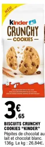 E.Leclerc Biscuits crunchy cookies "kinder” offre