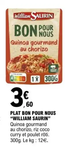 E.Leclerc Plat bon pour nous "william saurin" offre