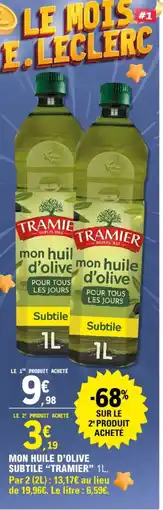 E.Leclerc Mon huile d'olive subtile "tramier" offre