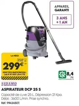 Tout faire matériaux Aspirateur dcp 25 s offre