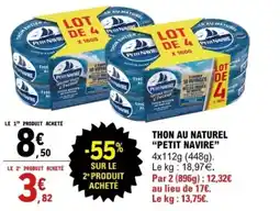 E.Leclerc Thon au naturel “petit navire" offre