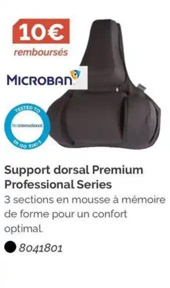 LDLC MICROBAN Support dorsal Premium Professional Series offre