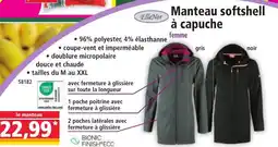 Norma Manteau softshell à capuche offre