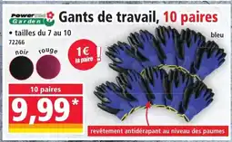 Norma Power garden gants de travail 10 paires offre