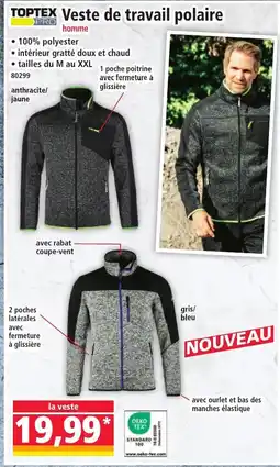 Norma Toptex veste de travail polaire offre