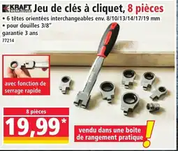 Norma Kraft jeu de clés à cliquet 8 pièces offre