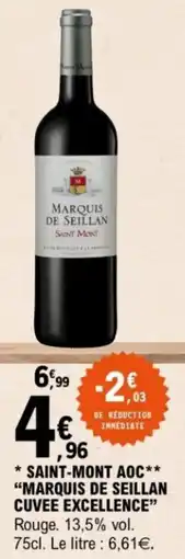 E.Leclerc Saint-mont aoc marquis de seillan cuvee excellence offre