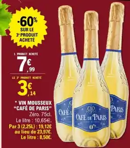 E.Leclerc Vin mousseux café de paris offre
