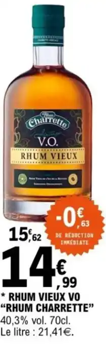 E.Leclerc Rhum vieux vo rhum charrette offre