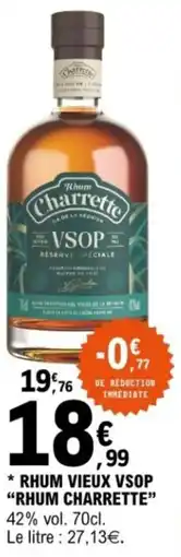 E.Leclerc Rhum vieux vsop rhum charrette offre