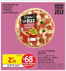 Intermarché SODEBO La pizz chorizo offre