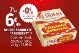 E.Leclerc Beurre plaquette president offre