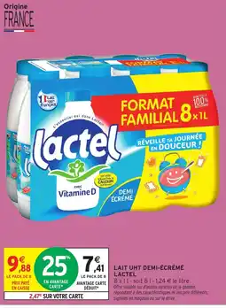 Intermarché LACTEL Lait uht demi-écrémé offre