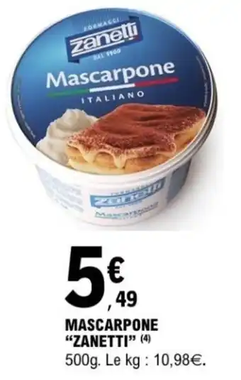 E.Leclerc Mascarpone zanetti offre