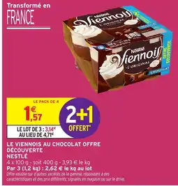 Intermarché NESTLÉ Le viennois au chocolat offre découverte offre