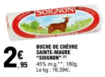 E.Leclerc Buche de chèvre sainte-maure soignon offre