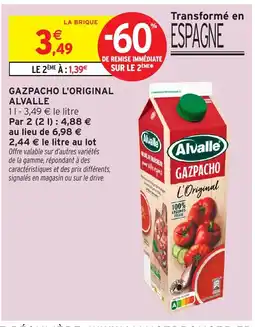 Intermarché ALVALLE Gazpacho l'original offre