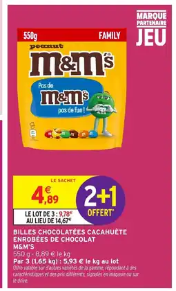 Intermarché M&M'S Billes chocolatées cacahuète enrobées de chocolat offre