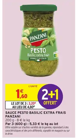 Intermarché PANZANI Sauce pesto basilic extra frais offre