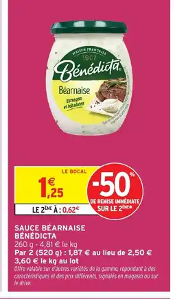 Intermarché BÉNÉDICTA Sauce béarnaise offre