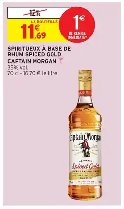 Intermarché CAPTAIN MORGAN Spiritueux à base de rhum spiced gold offre
