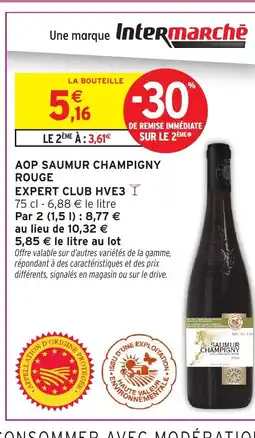 Intermarché Aop saumur champigny rouge expert club hve3 offre