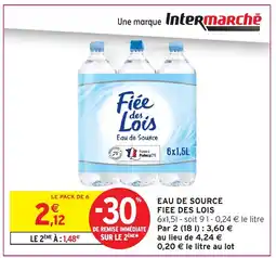 Intermarché FIEE DES LOIS Eau de source offre