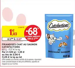 Intermarché CATISFACTIONS Friandises chat au saumon offre