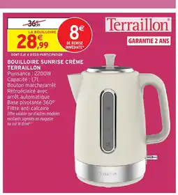 Intermarché TERRAILLON Bouilloire sunrise crème offre
