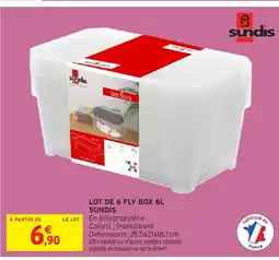 Intermarché SUNDIS Lot de 6 fly box offre