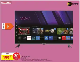 Intermarché EKLYPS Tv 43" 4k uhd offre