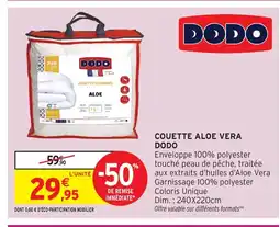 Intermarché DODO Couette aloe vera offre
