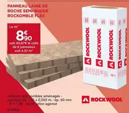 Gedimat ROCKWOOL Panneau laine de roche semi-rigide rockomble flex offre