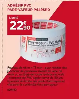 Gedimat Adhésif pvc pare-vapeur p449s110 offre