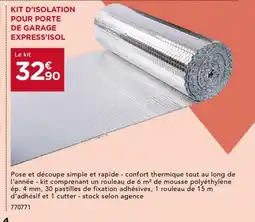 Gedimat Kit d'isolation pour porte de garage express'isol offre