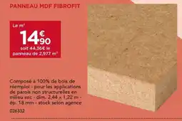 Gedimat Panneau mdf fibrofit offre