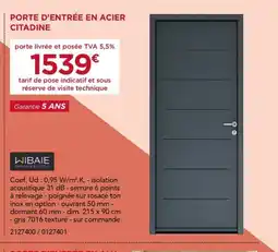 Gedimat Porte d'entrée en acier citadine offre