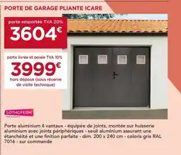 Gedimat Porte de garage pliante icare offre