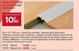 Gedimat Seuil de porte multi-niveaux harmony offre