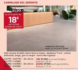 Gedimat Carrelage sol serenite offre