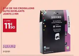 Gedimat SIDAMO Etui de 100 croisillons auto-nivelants joints 2 mm offre