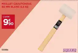 Gedimat SIDAMO Maillet caoutchouc 60 mm blanc offre