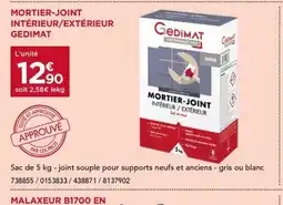 Gedimat GEDIMAT Mortier-joint intérieur / extérieur offre