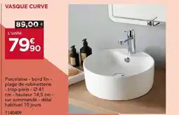 Gedimat Vasque curve offre