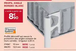 Gedimat Profil angle rondec blanc offre