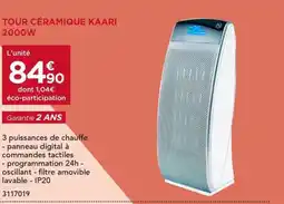Gedimat Tour céramique kaari 2000w offre