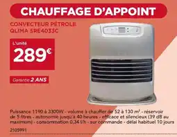 Gedimat Convecteur pétrole qlima sre4033c offre