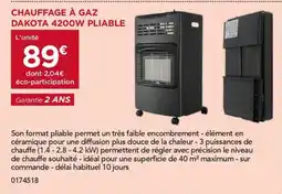 Gedimat Chauffage à gaz dakota 4200w pliable offre