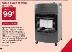 Gedimat Poêle à gaz tectro tgh140rv offre