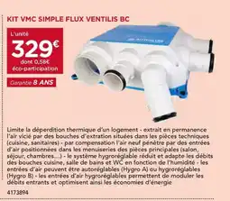 Gedimat Kit vmc simple flux ventilis bc offre